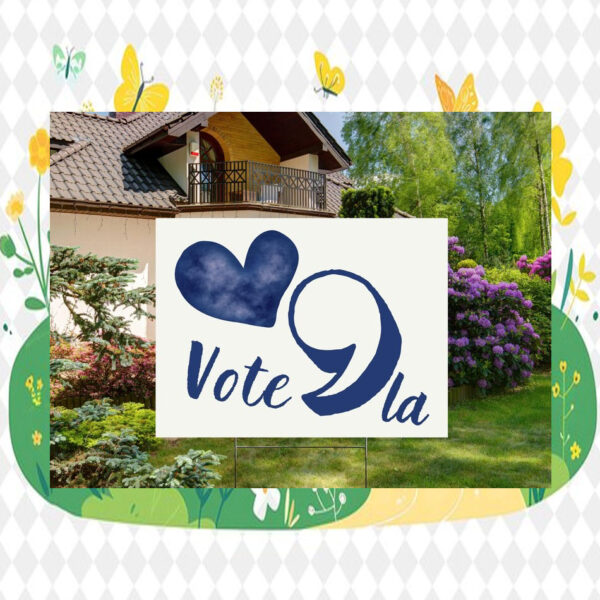 Vote Comma La Harris 2024 Election Yard Sign
