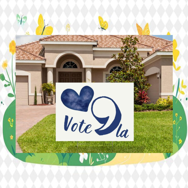 Vote Comma La Harris 2024 Election Yard Sign