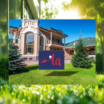 Vote Comma La Harris 2024 Yard Sign