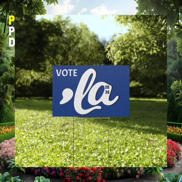 Vote Comma La Kamala 2024 Yard Sign