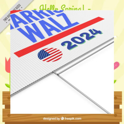 Vote Democratic Harris Walz 2024 Yard Sign