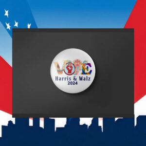 Vote Harris & Walz 2024 Button