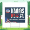 Vote Harris Walz 24 For The People Obviously Yard Signs