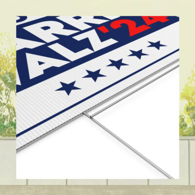 Vote Harris Walz 24 Political Yard Sign