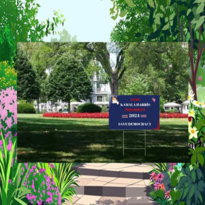Vote Kamala Harris President 2024 Save Democracy Yard Sign