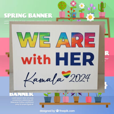 We Are With Her Kamala 2024 Yard Signs