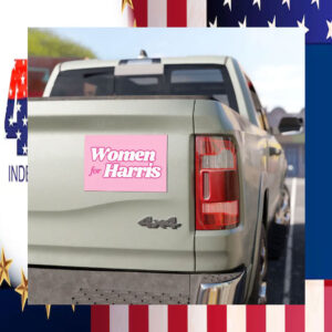 Women For Harris Pink Car Magnet