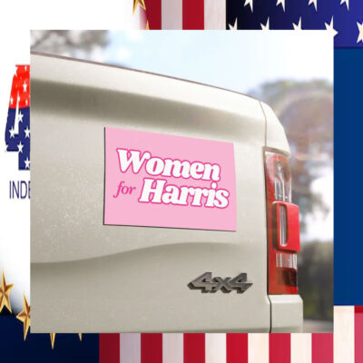 Women For Harris Pink Car Magnet